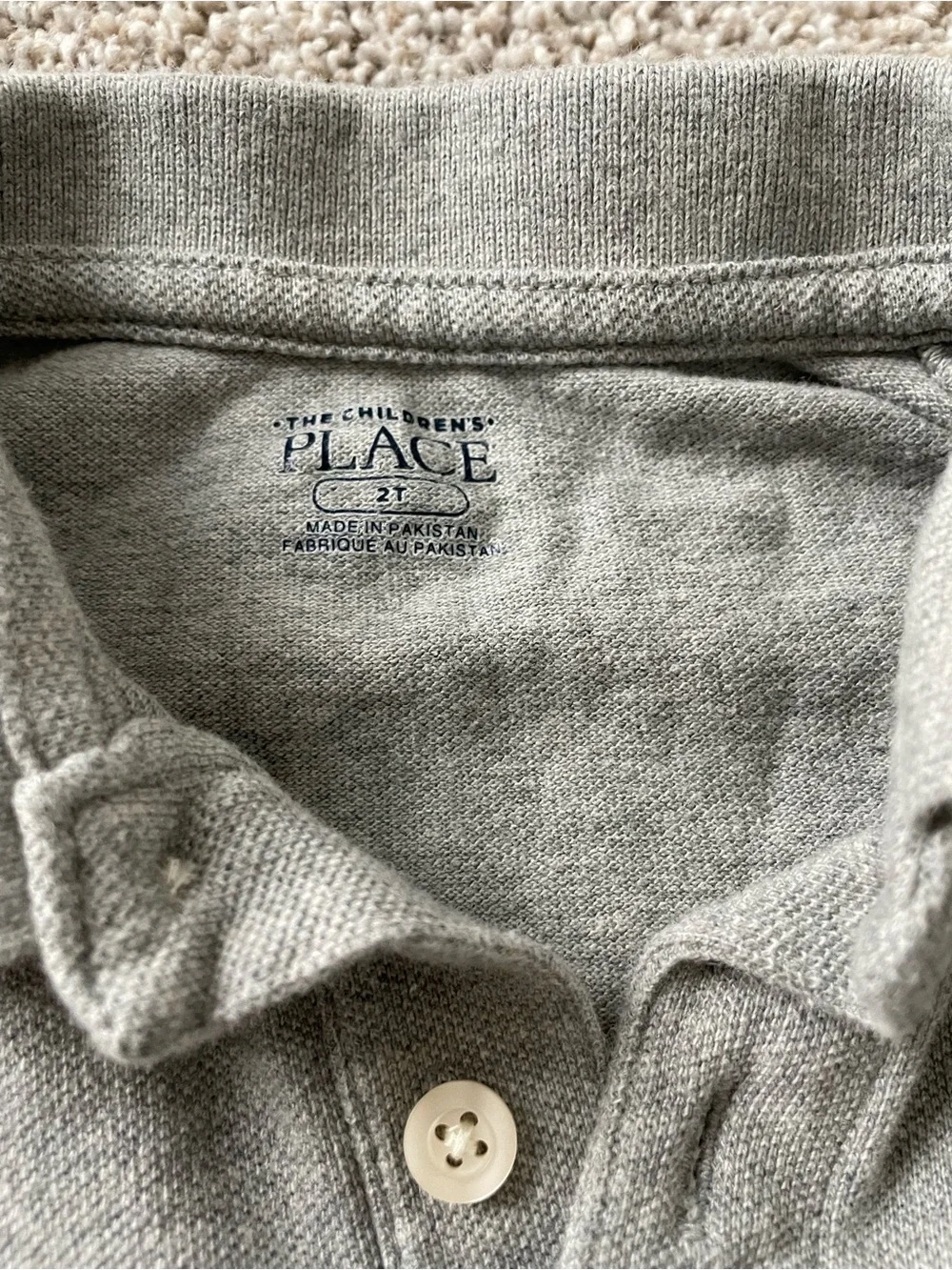 ‼️Mix and Match 3 items for $5‼️ The Children's Place 2T Gray Polo Shirt
